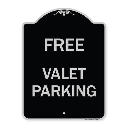 Signmission Free Valet Parking Heavy-Gauge Aluminum Architectural Sign, 24" x 18", BS-1824-23939 A-DES-BS-1824-23939